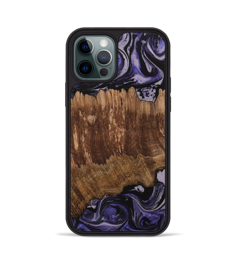 iPhone 12 Pro Wood Phone Case - Margi (Purple, 730306)