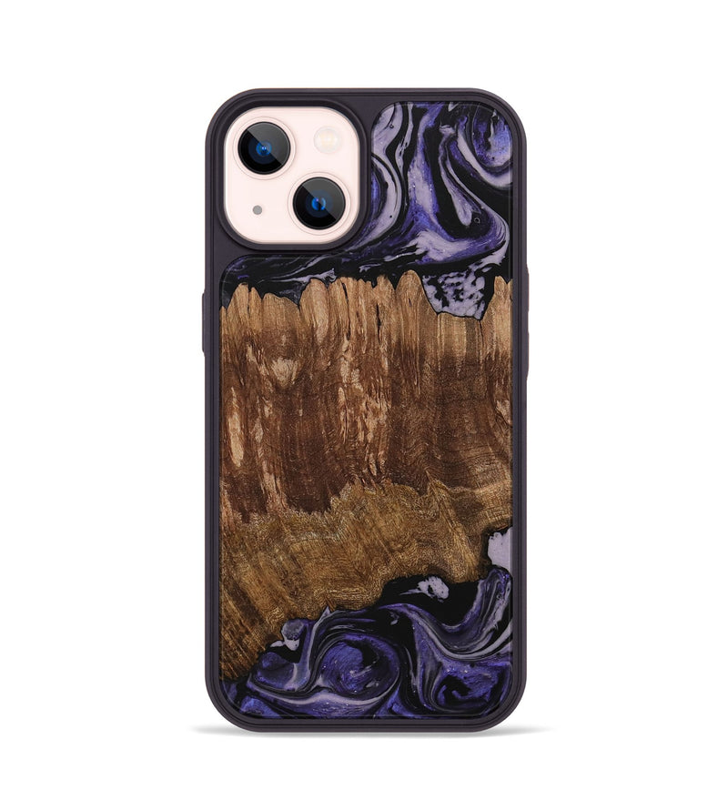 iPhone 14 Wood Phone Case - Margi (Purple, 730306)