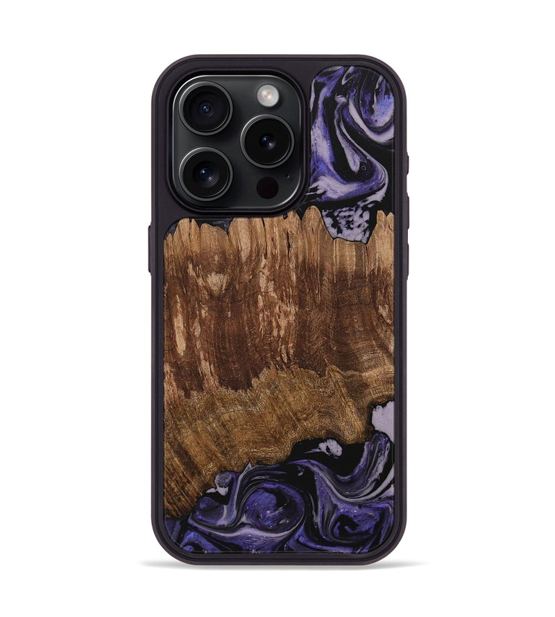 iPhone 15 Pro Wood Phone Case - Margi (Purple, 730306)