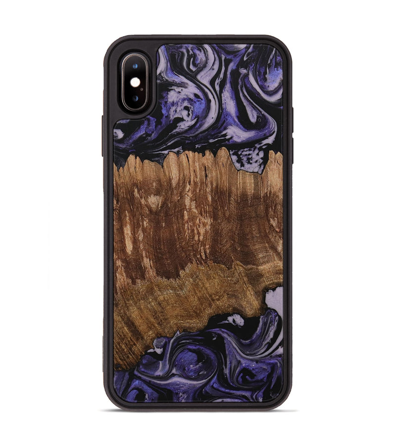 iPhone Xs Max Wood Phone Case - Margi (Purple, 730306)