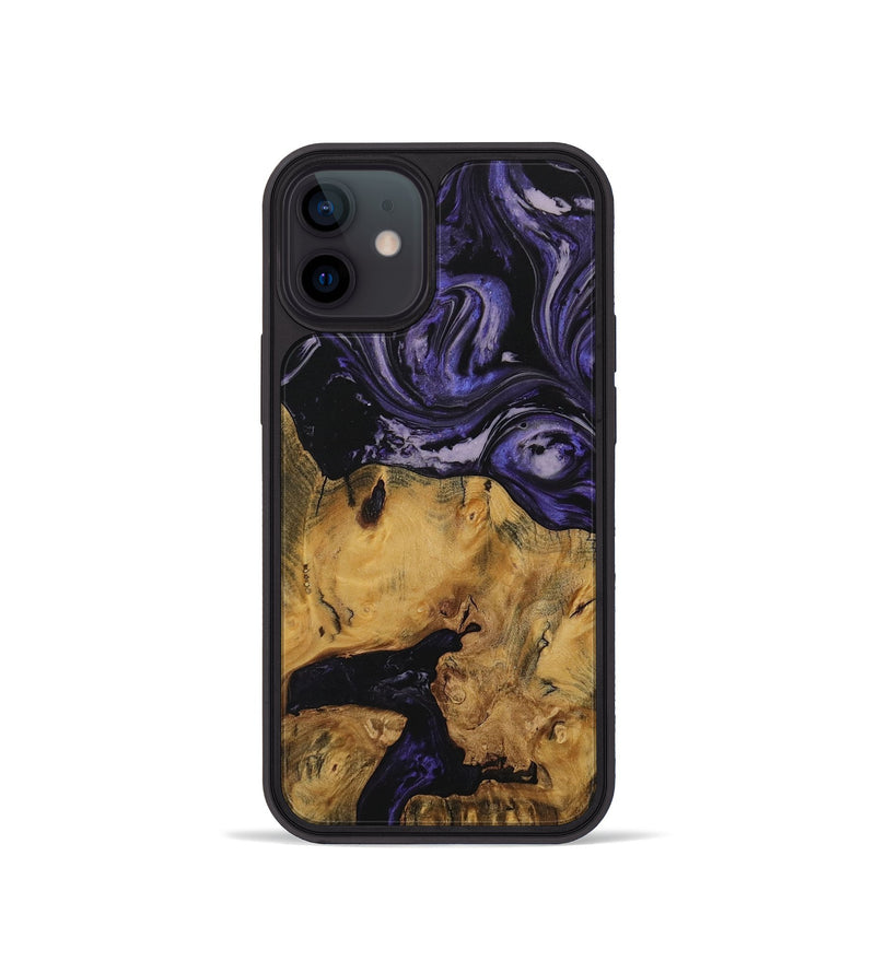 iPhone 12 mini Wood Phone Case - Sedrick (Purple, 730307)