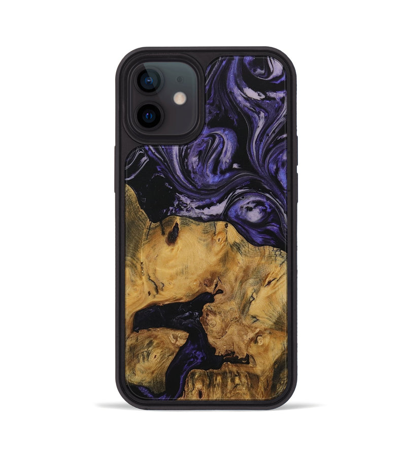 iPhone 12 Wood Phone Case - Sedrick (Purple, 730307)