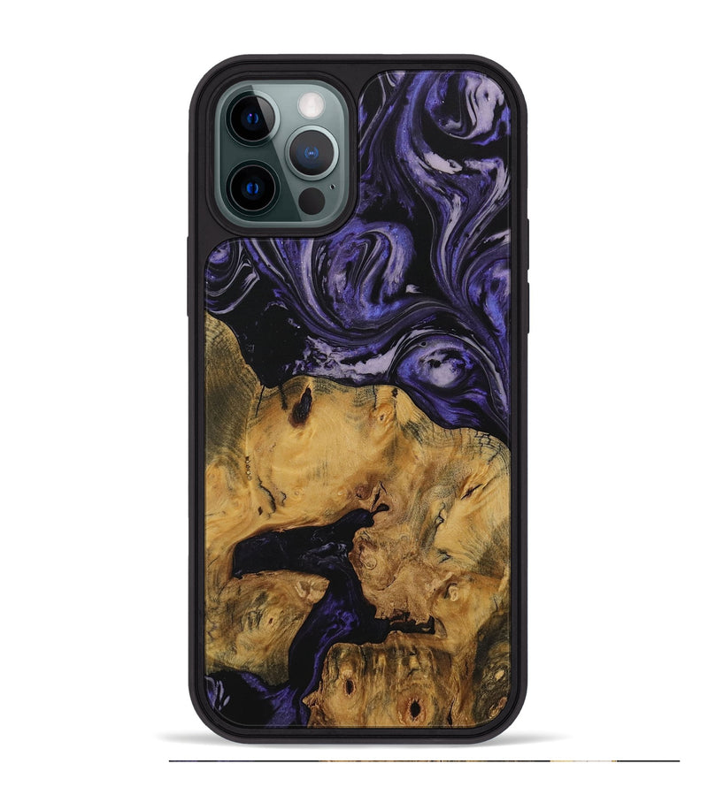 iPhone 12 Pro Max Wood Phone Case - Sedrick (Purple, 730307)