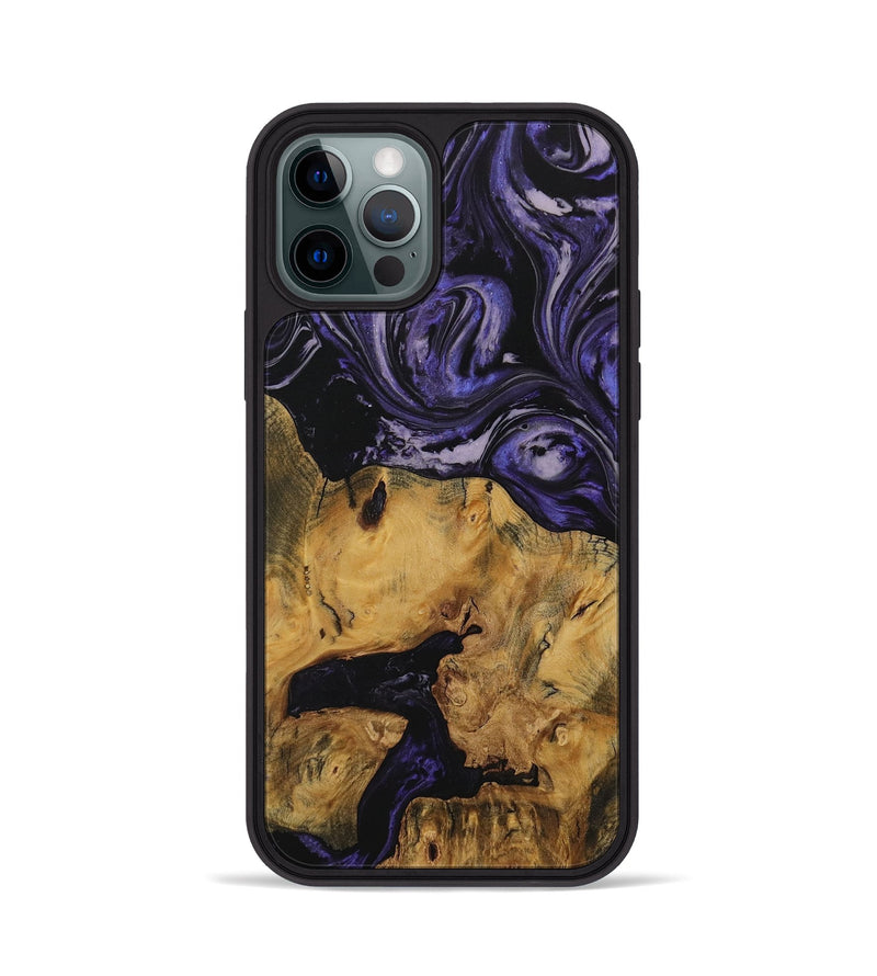 iPhone 12 Pro Wood Phone Case - Sedrick (Purple, 730307)