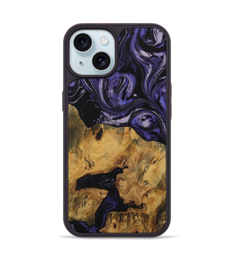 iPhone 15 Wood Phone Case - Sedrick (Purple, 730307)