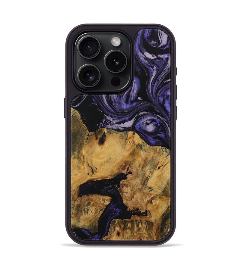 iPhone 15 Pro Wood Phone Case - Sedrick (Purple, 730307)