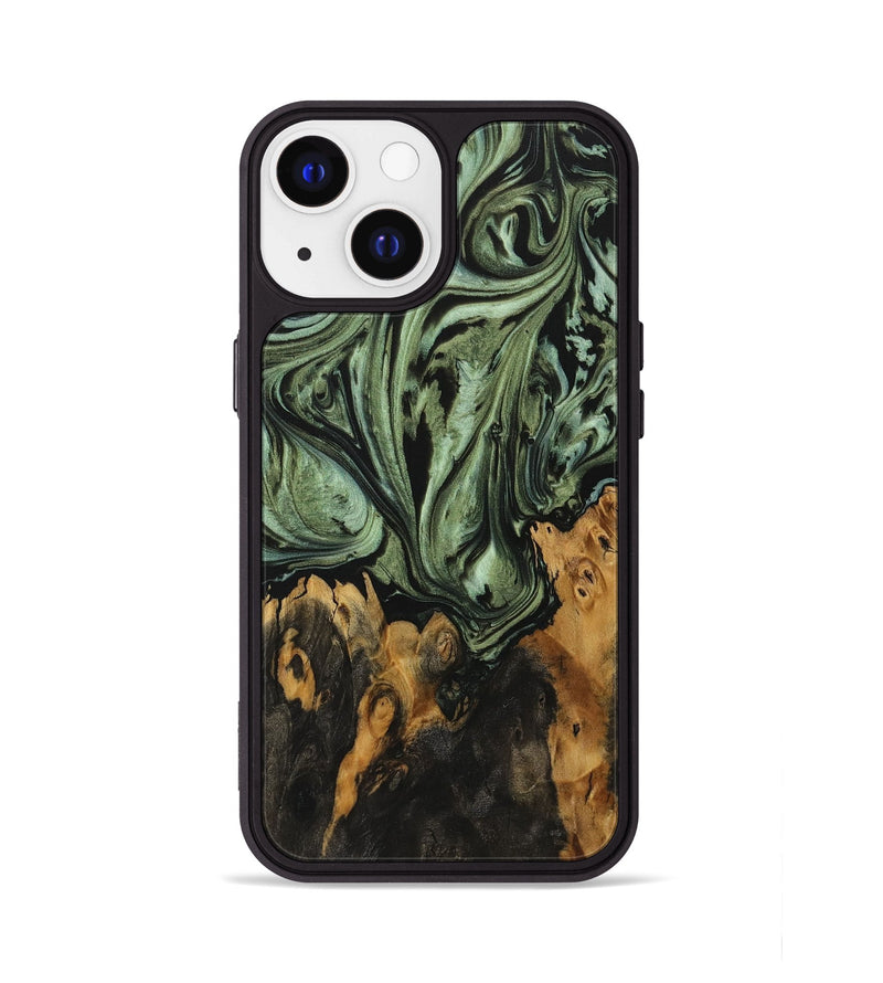 iPhone 13 Wood Phone Case - Carleen (Green, 730308)