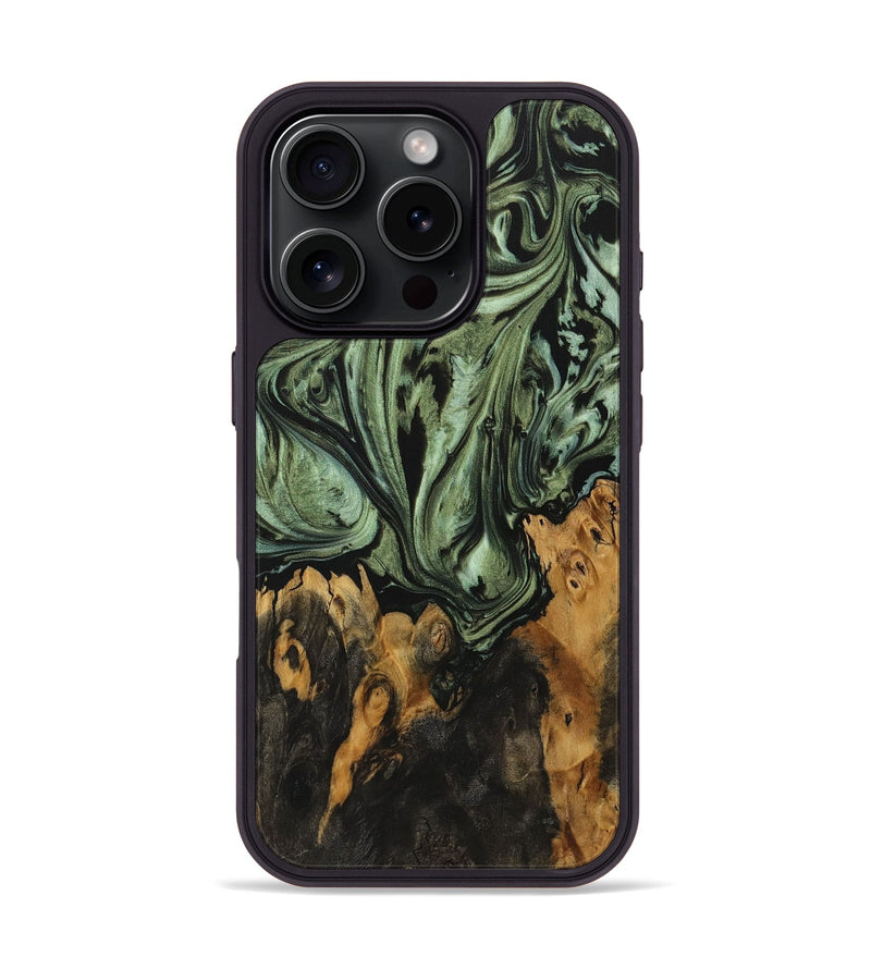 iPhone 16 Pro Wood Phone Case - Carleen (Green, 730308)