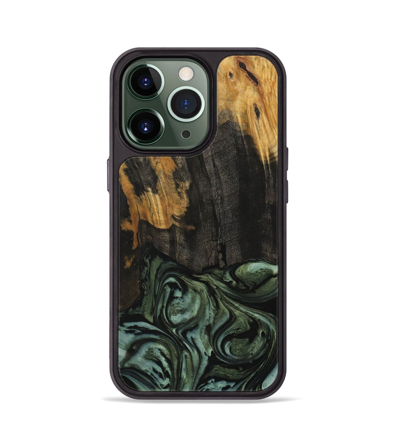 iPhone 13 Pro Wood Phone Case - Trista (Green, 730309)