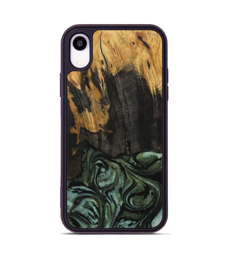 iPhone Xr Wood Phone Case - Trista (Green, 730309)