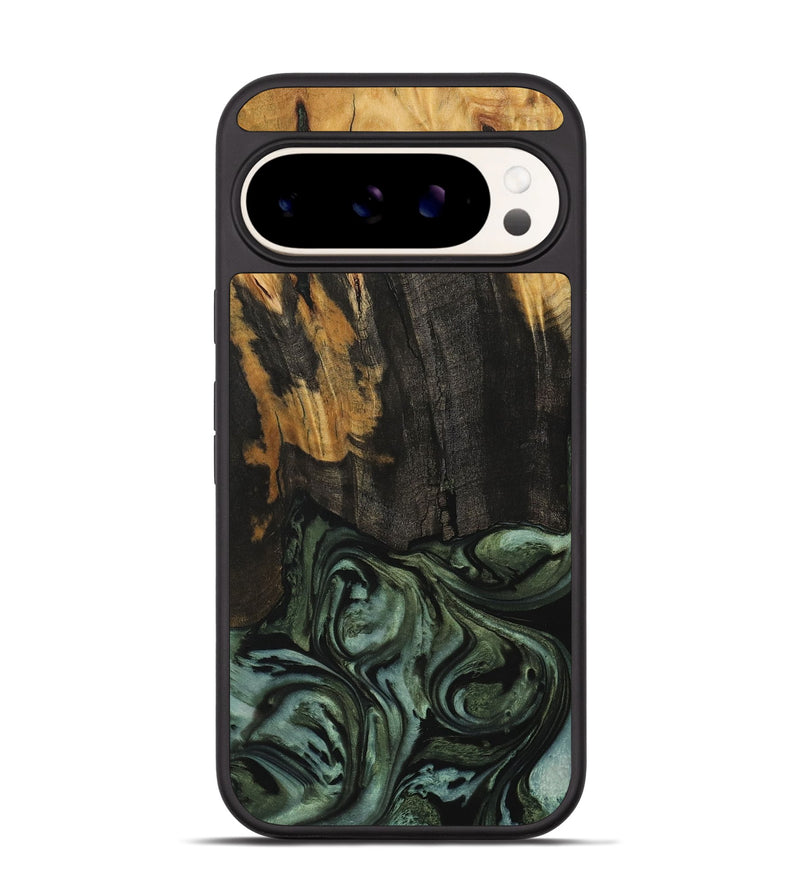 Pixel 9 Wood Phone Case - Trista (Green, 730309)