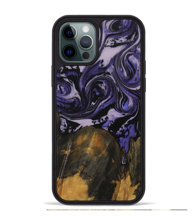 iPhone 12 Pro Max Wood Phone Case - Mayo (Purple, 730314)