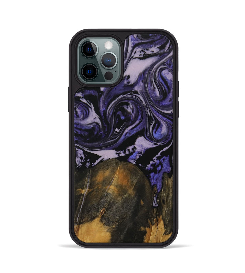 iPhone 12 Pro Wood Phone Case - Mayo (Purple, 730314)