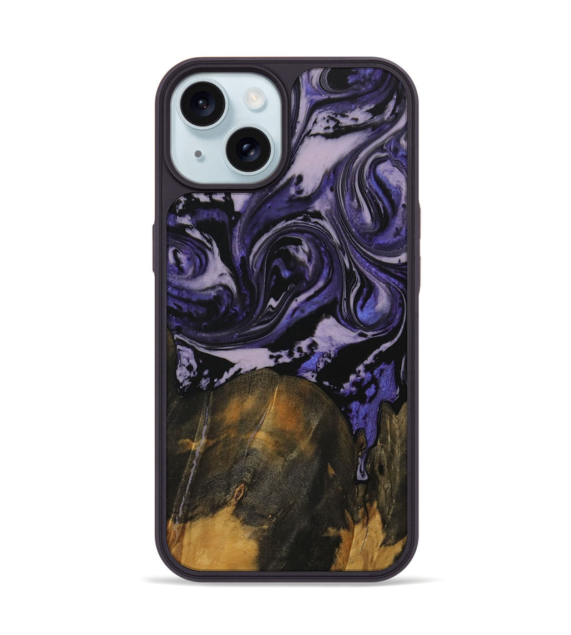 iPhone 15 Wood Phone Case - Mayo (Purple, 730314)