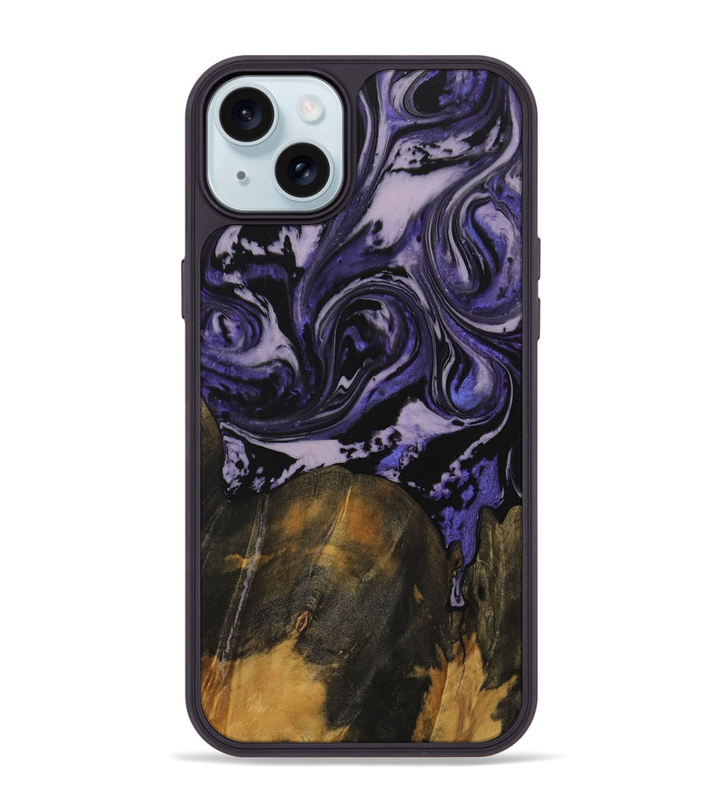 iPhone 15 Plus Wood Phone Case - Mayo (Purple, 730314)