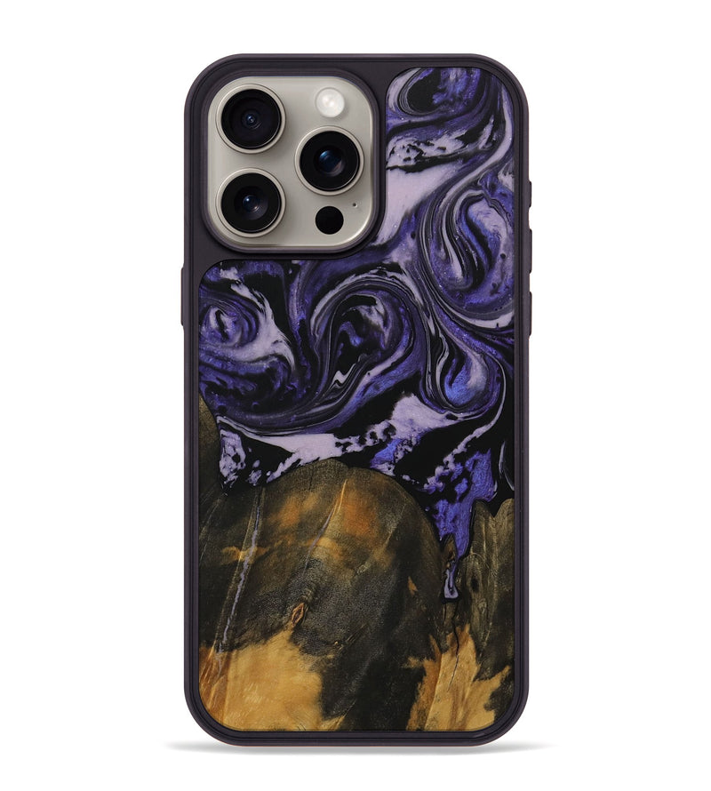 iPhone 15 Pro Max Wood Phone Case - Mayo (Purple, 730314)