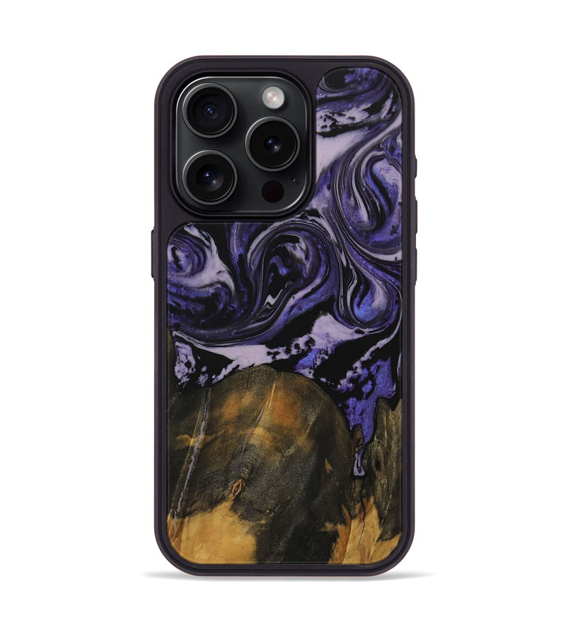 iPhone 15 Pro Wood Phone Case - Mayo (Purple, 730314)