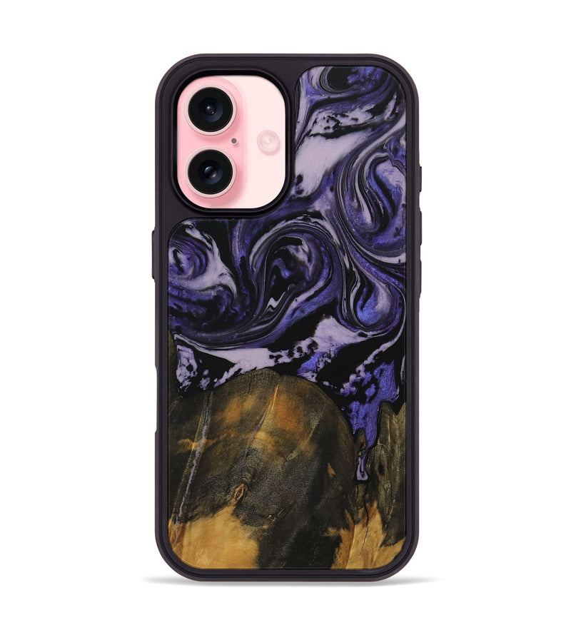 iPhone 16 Wood Phone Case - Mayo (Purple, 730314)