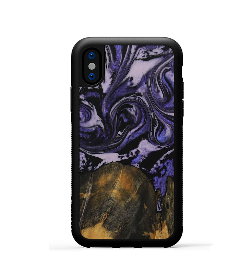 iPhone Xs Wood Phone Case - Mayo (Purple, 730314)