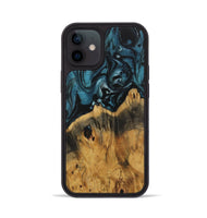 iPhone 12 Wood Phone Case - Brianda (Blue, 730322)