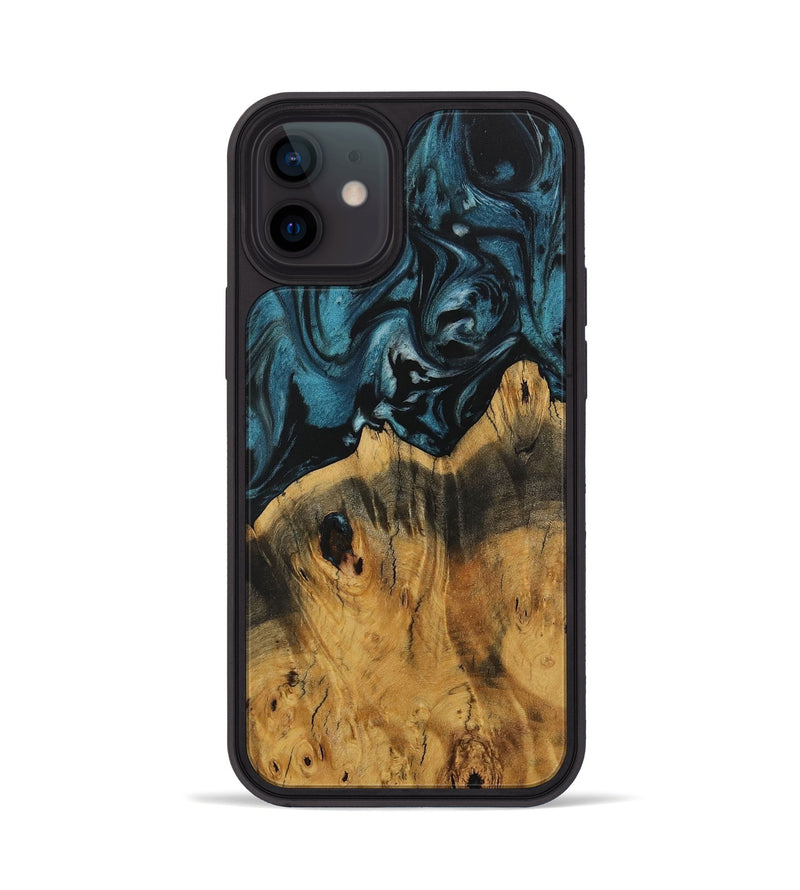 iPhone 12 Wood Phone Case - Brianda (Blue, 730322)