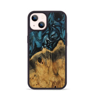 iPhone 14 Wood Phone Case - Brianda (Blue, 730322)