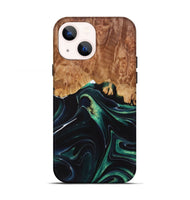 iPhone 13 Wood Live Edge Phone Case - Craig (Green, 730338)