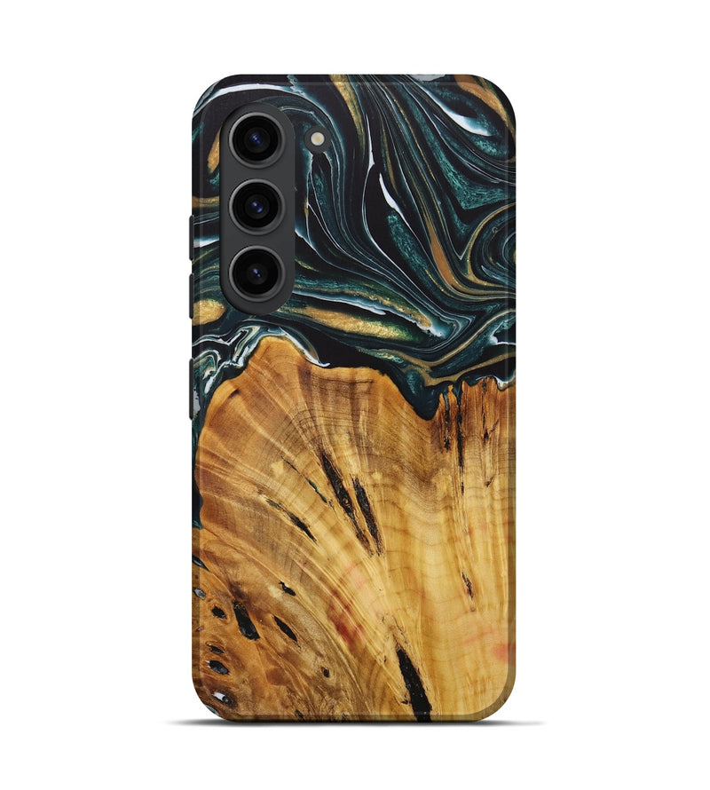 Galaxy S23 Wood Live Edge Phone Case - Geety (Green, 730345)