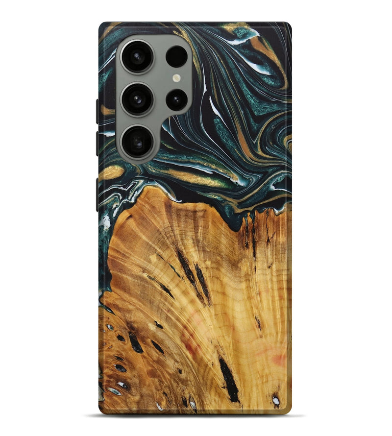 Galaxy S23 Ultra Wood Live Edge Phone Case - Geety (Green, 730345)