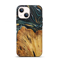 iPhone 13 Wood Live Edge Phone Case - Geety (Green, 730345)