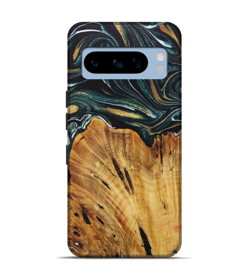 Pixel 8 Pro Wood Live Edge Phone Case - Geety (Green, 730345)