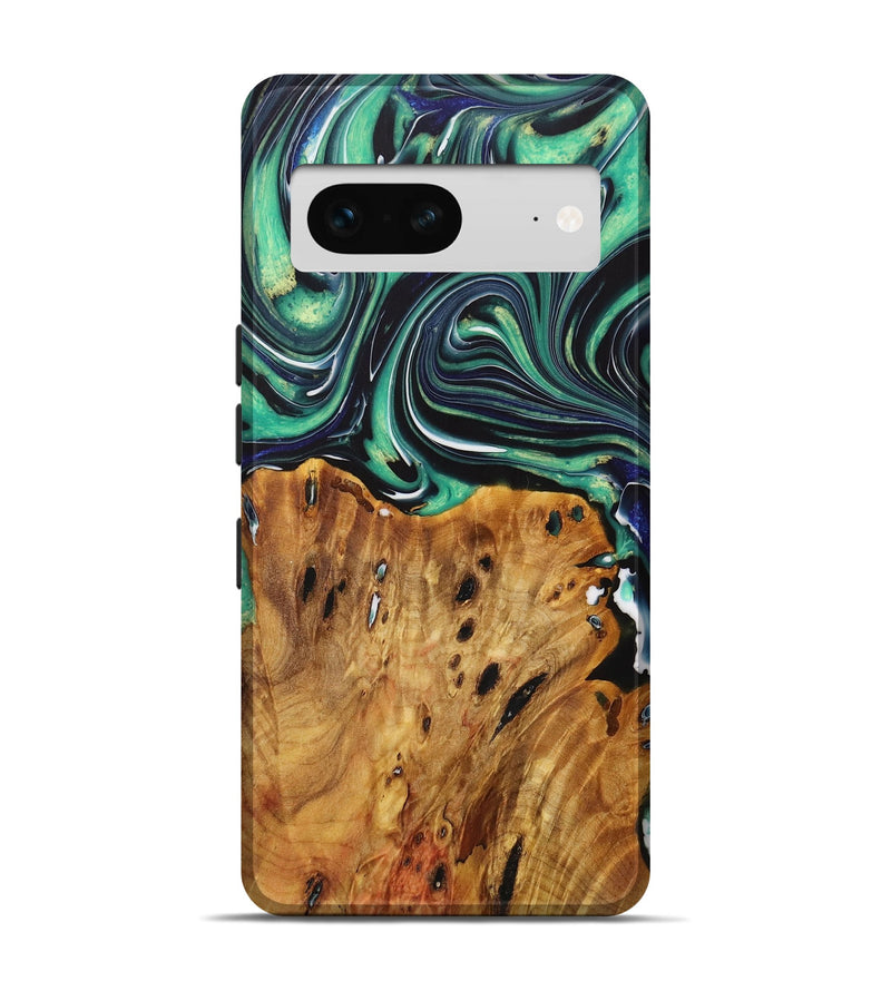 Pixel 7 Wood Live Edge Phone Case - Leann (Green, 730353)