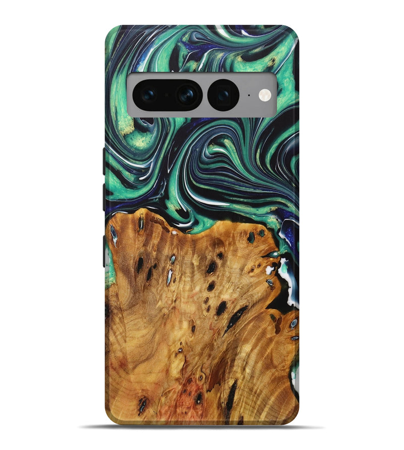 Pixel 7 Pro Wood Live Edge Phone Case - Leann (Green, 730353)