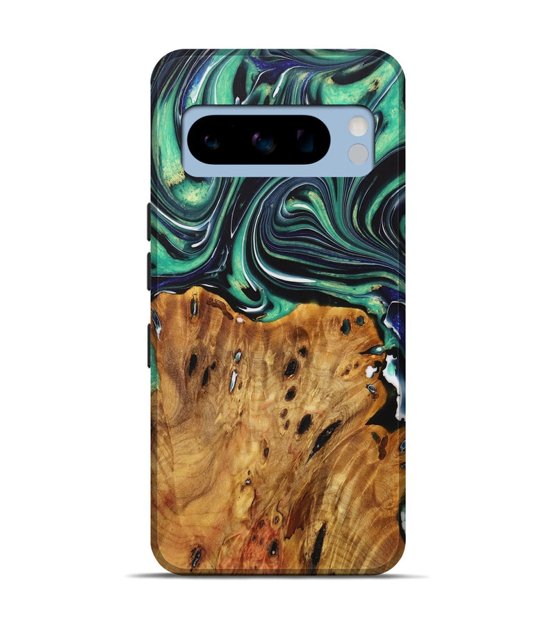 Pixel 8 Pro Wood Live Edge Phone Case - Leann (Green, 730353)