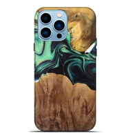 iPhone 14 Pro Max Wood Live Edge Phone Case - Liddie (Green, 730355)