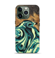 iPhone 13 Pro Wood Live Edge Phone Case - Kyan (Green, 730358)