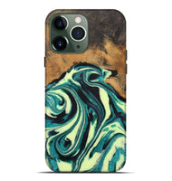 iPhone 13 Pro Max Wood Live Edge Phone Case - Kyan (Green, 730358)