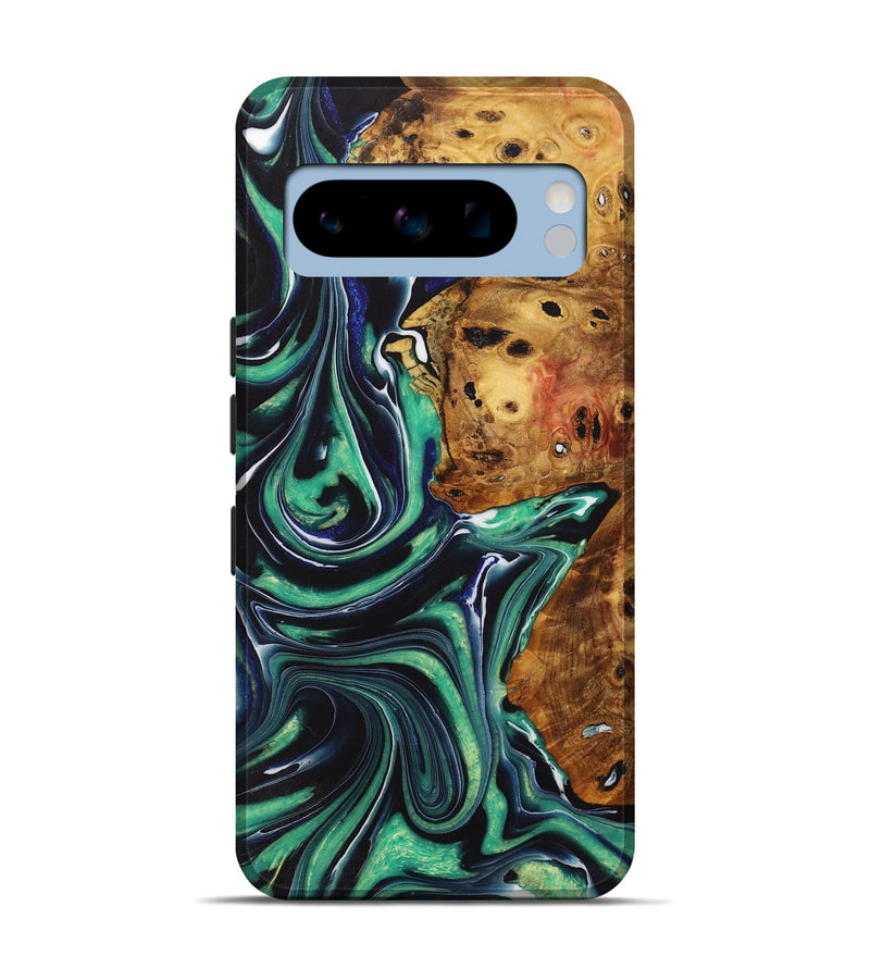 Pixel 8 Pro Wood Live Edge Phone Case - Seang (Green, 730362)