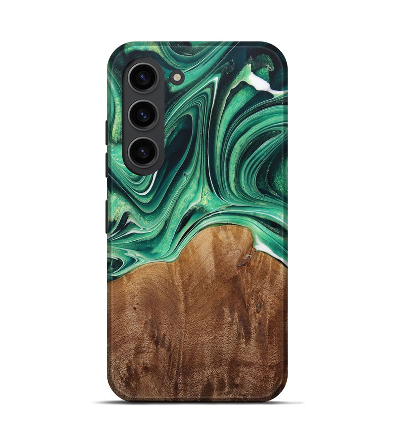 Galaxy S23 Wood Live Edge Phone Case - Nita (Green, 730372)