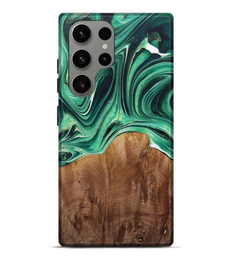 Galaxy S23 Ultra Wood Live Edge Phone Case - Nita (Green, 730372)