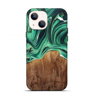 iPhone 13 Wood Live Edge Phone Case - Nita (Green, 730372)