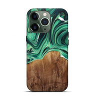 iPhone 13 Pro Wood Live Edge Phone Case - Nita (Green, 730372)