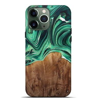 iPhone 13 Pro Max Wood Live Edge Phone Case - Nita (Green, 730372)