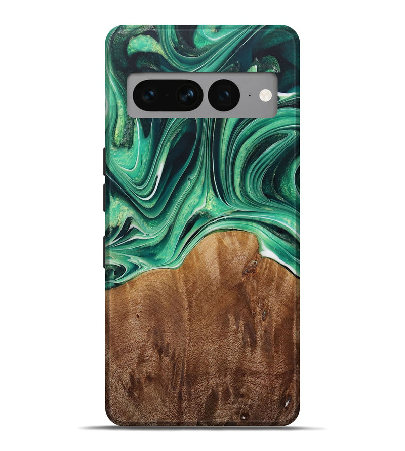 Pixel 7 Pro Wood Live Edge Phone Case - Nita (Green, 730372)