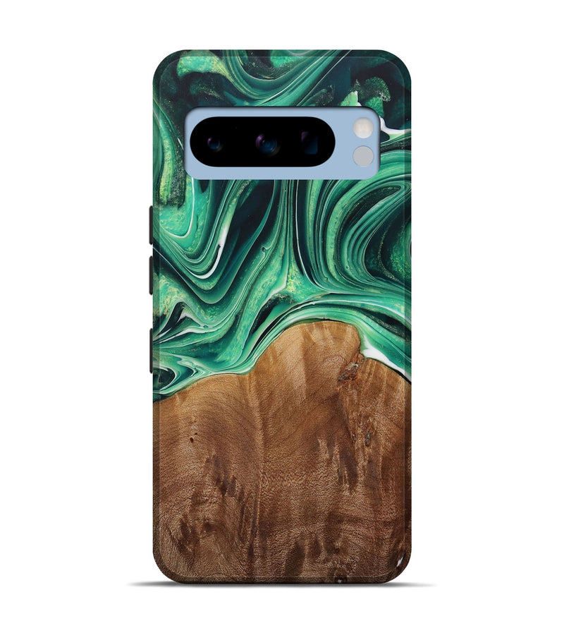 Pixel 8 Pro Wood Live Edge Phone Case - Nita (Green, 730372)