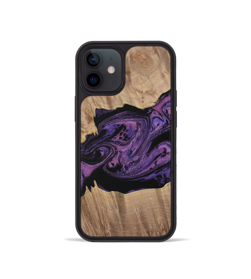 iPhone 12 mini Wood Phone Case - Geza (Purple, 730382)