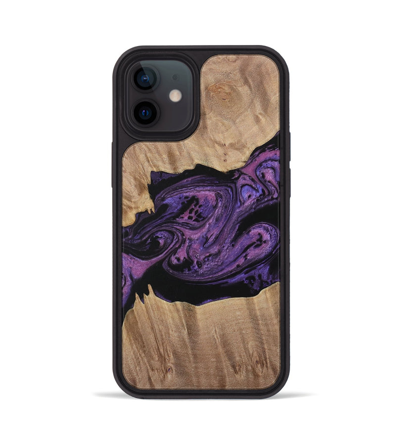 iPhone 12 Wood Phone Case - Geza (Purple, 730382)