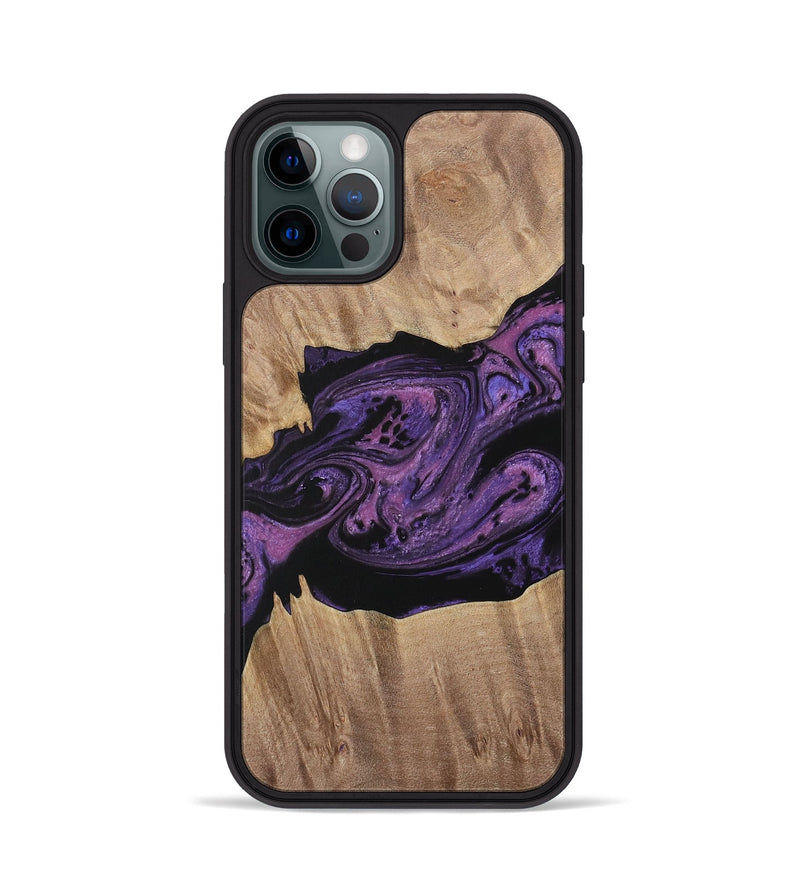 iPhone 12 Pro Wood Phone Case - Geza (Purple, 730382)