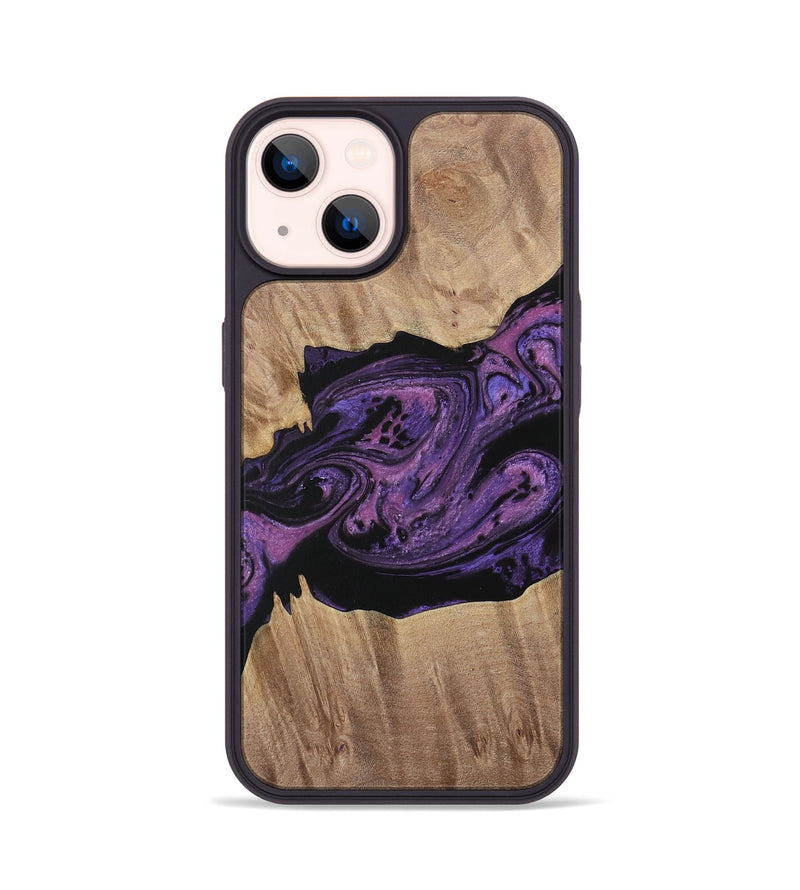 iPhone 14 Wood Phone Case - Geza (Purple, 730382)