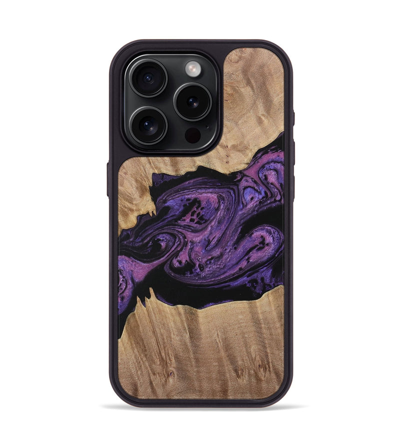 iPhone 15 Pro Wood Phone Case - Geza (Purple, 730382)